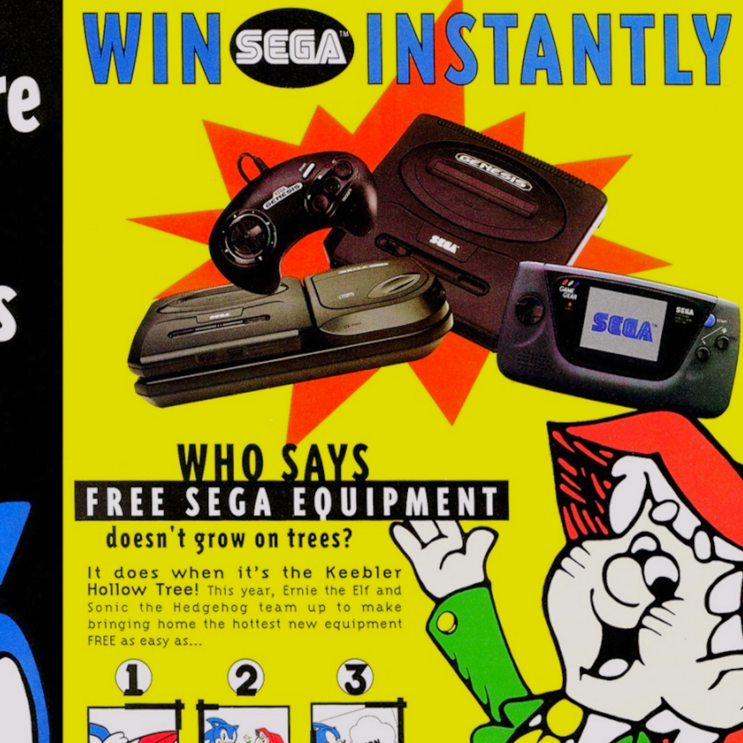 1993 Sonic the Hedgehog / Keebler Elf Ad Campaign Promo