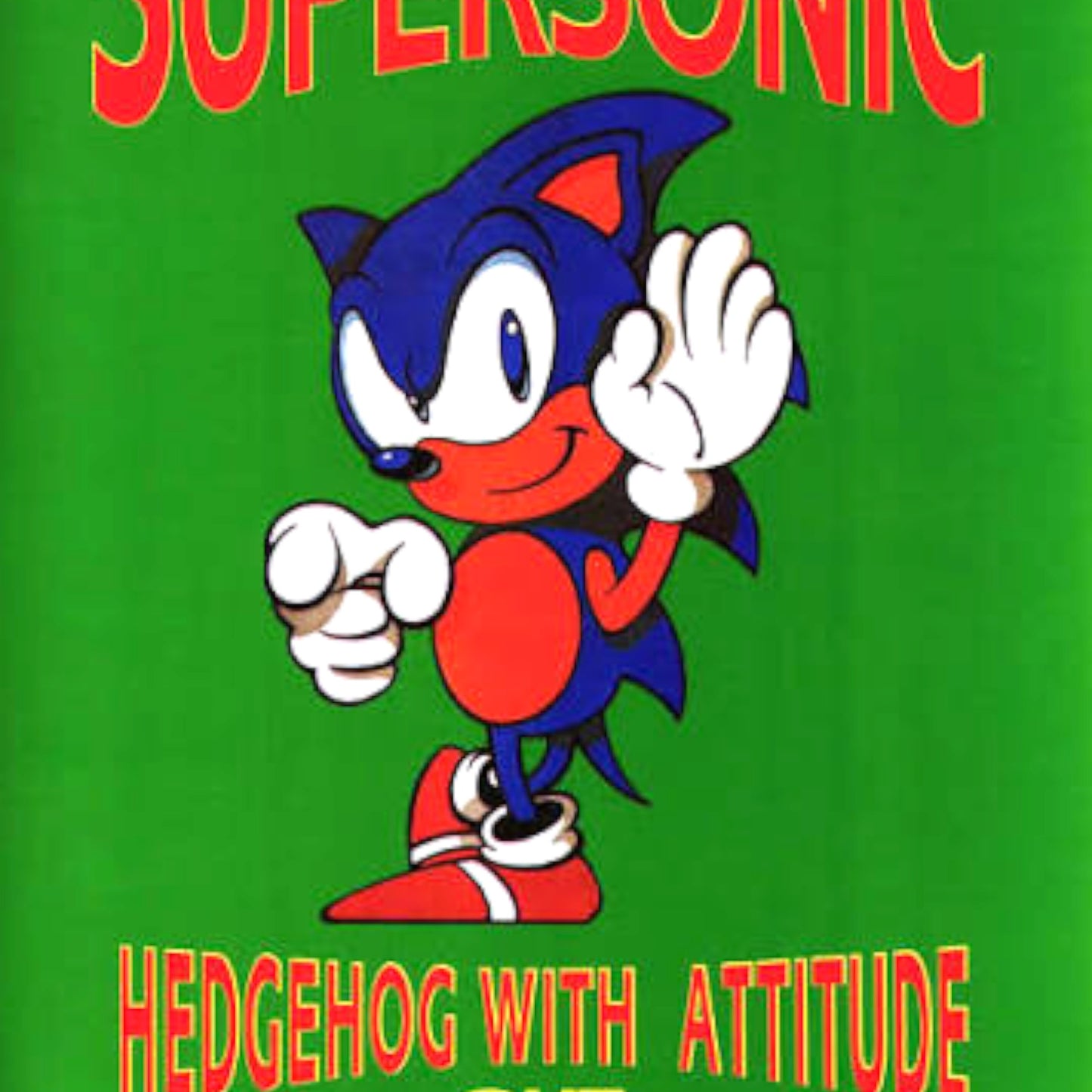 1992 Sonic "Hedgehog With Attitude" AOP Promo shirt