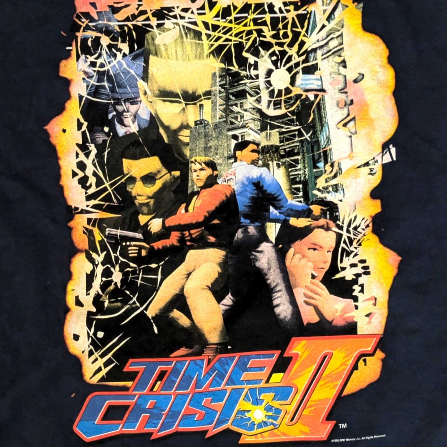 1997 Time Crisis 2 Namco Arcade T Shirt