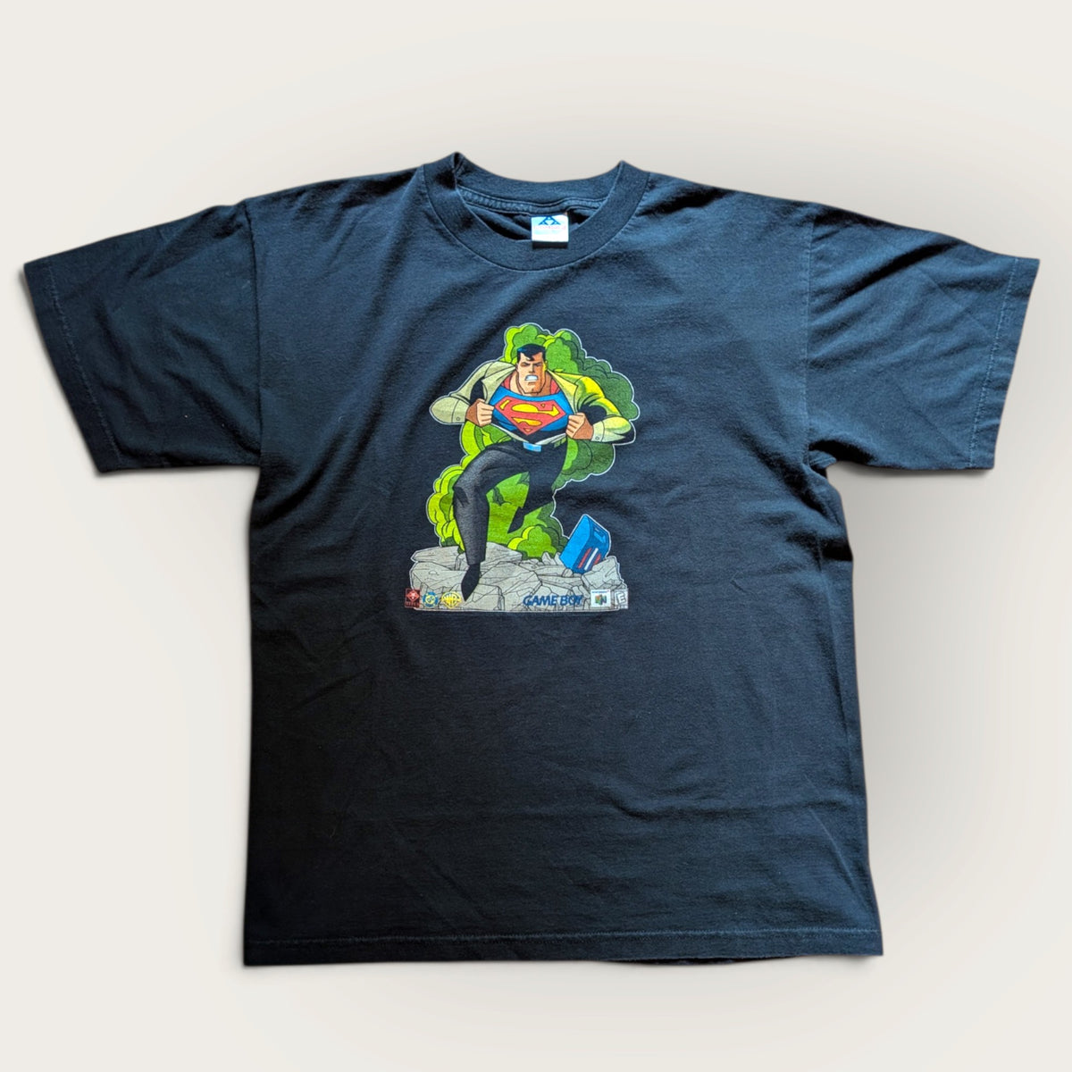 1999 Superman "N64 and Gameboy" Promo shirt