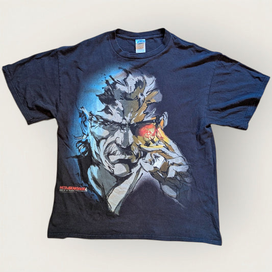 2008 Metal Gear Solid Old Snake Smoking Promo tshirt