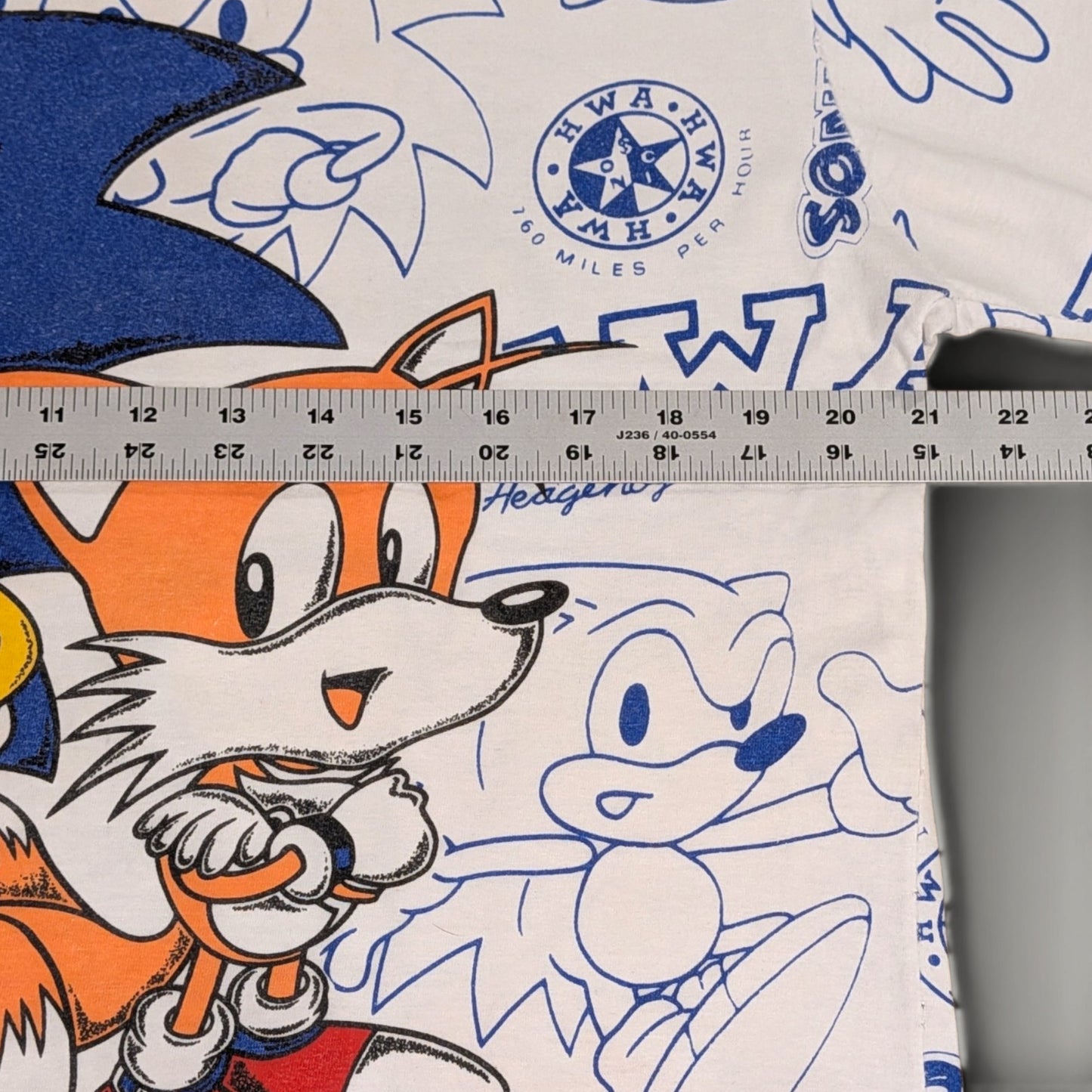 1992 Sonic "Hedgehog With Attitude" AOP Promo shirt