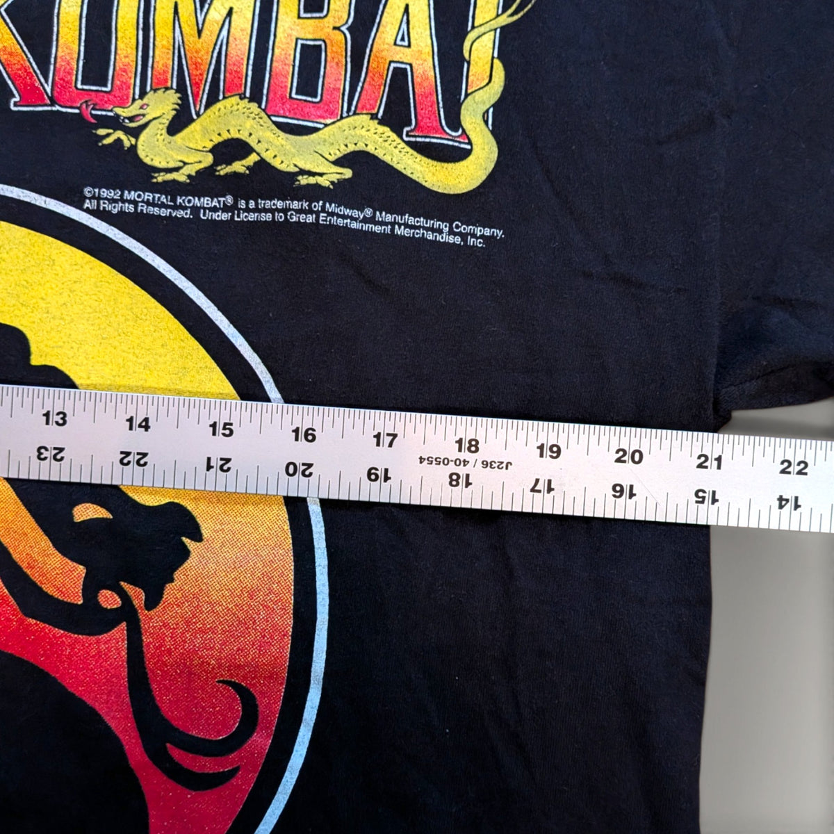 1992 Mortal Kombat Roster "Backstage Pass" Promo shirt