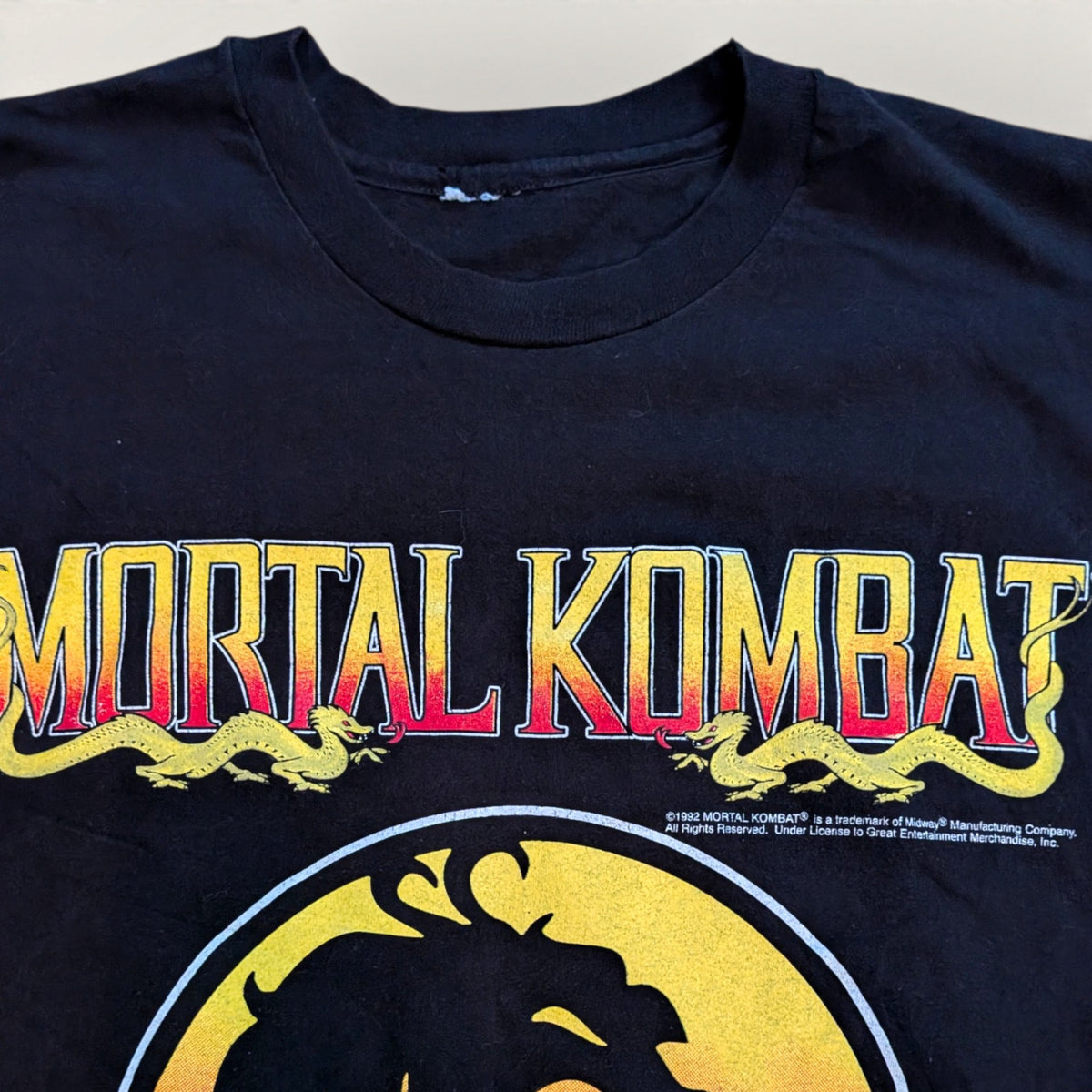 1992 Mortal Kombat Roster "Backstage Pass" Promo shirt