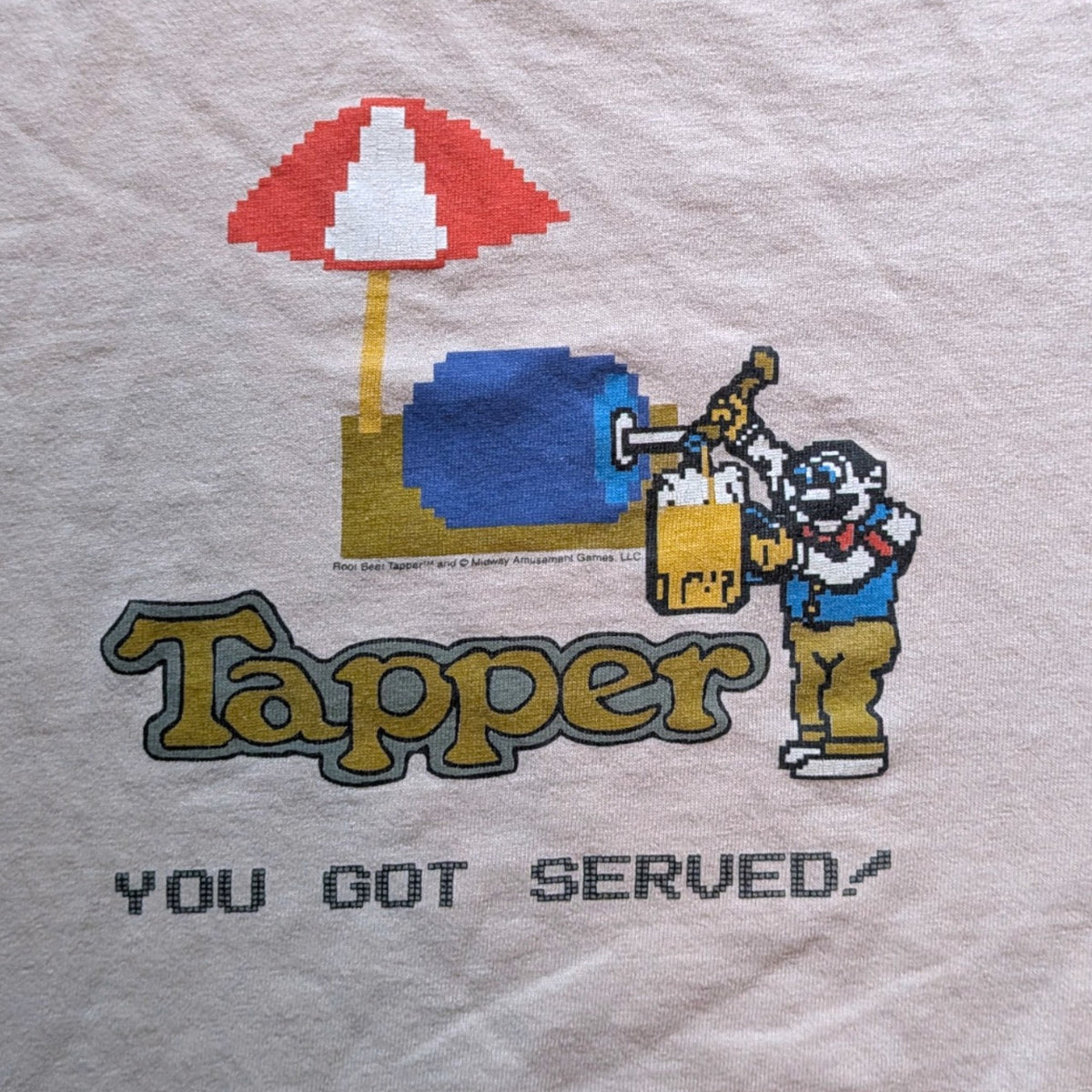 2004 Root Beer Tapper Midway Arcade Promo shirt