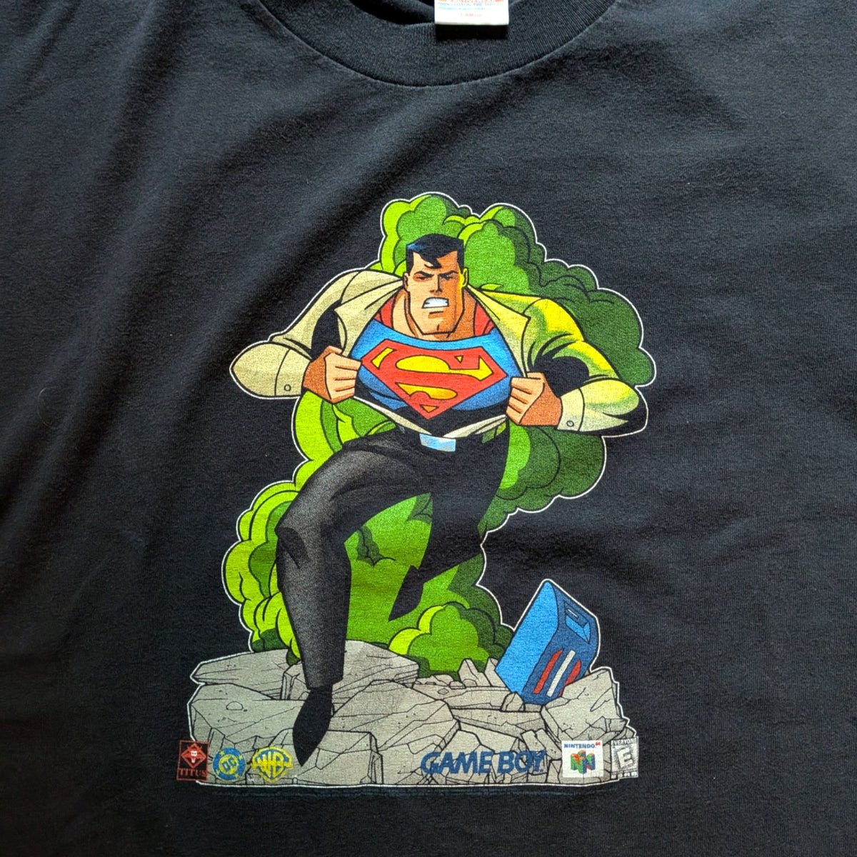 1999 Superman "N64 and Gameboy" Promo shirt